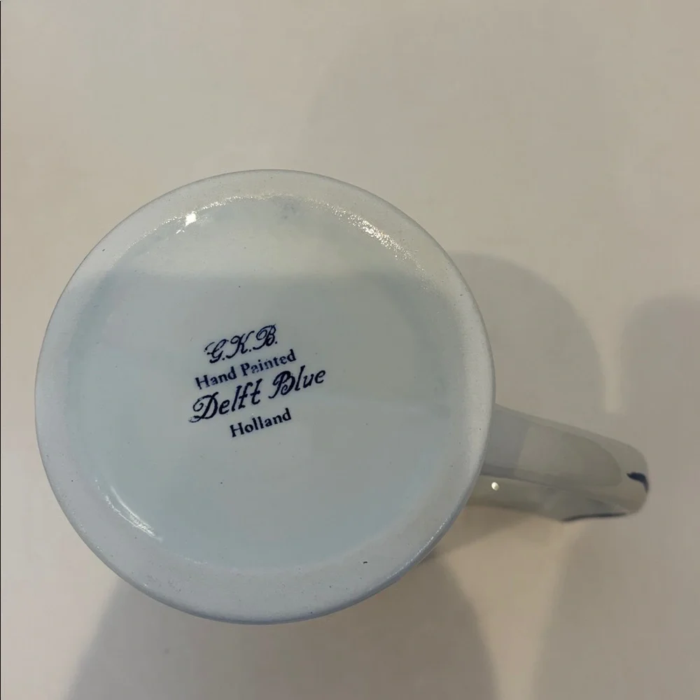 Vintage Heineken Blue Delft's Hand Painted Mug‎ Made in Holland Beer Stein